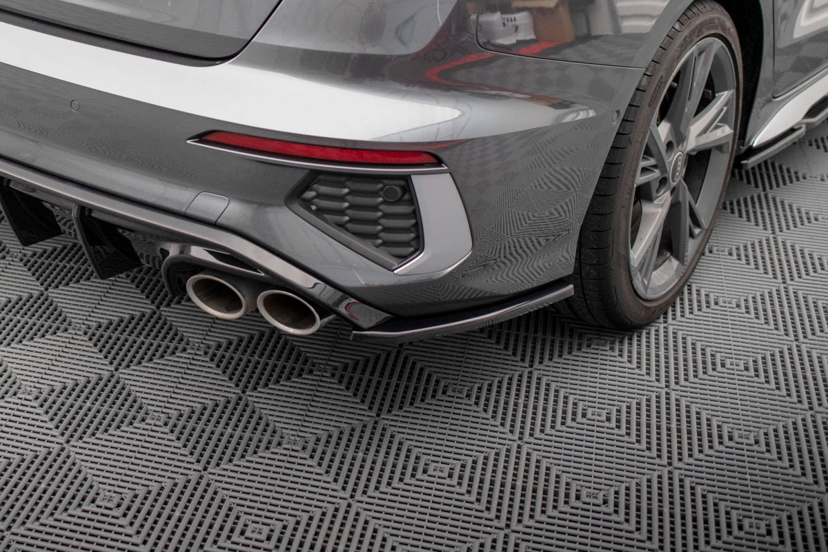 Heck Ansatz Flaps Diffusor V.2 passend für Audi S3 Limousine 8Y schwarz Hochglanz – Ansicht 1