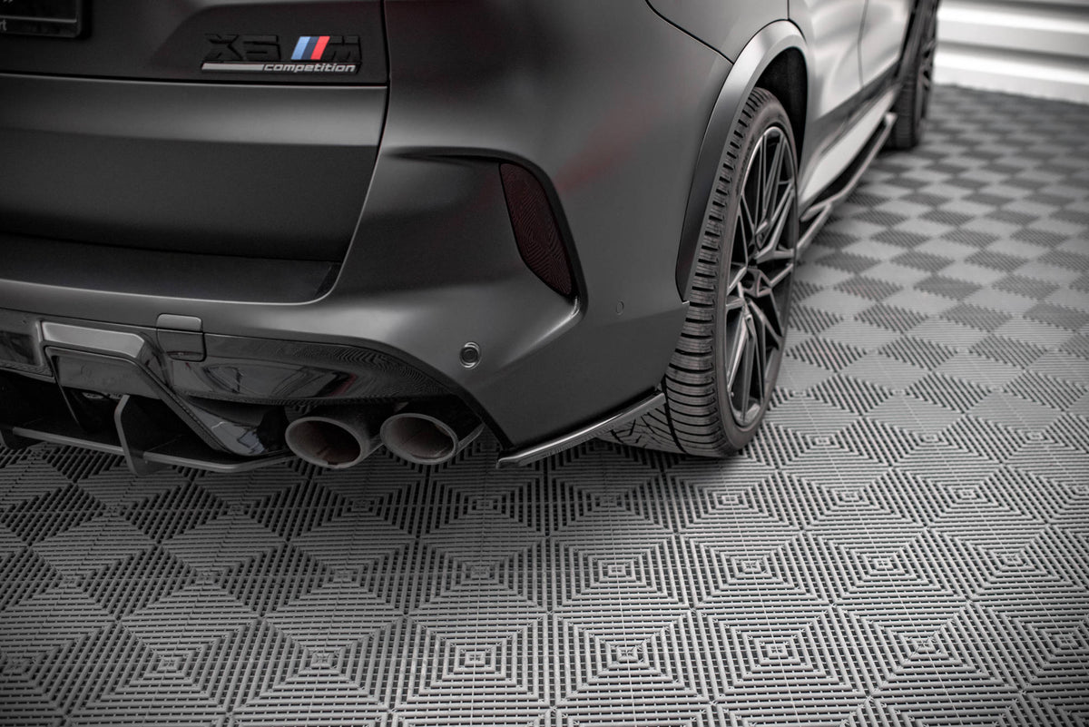 Heck Ansatz Flaps Diffusor passend für BMW X5M F95 / F95 Facelift schwarz Hochglanz – Ansicht 1