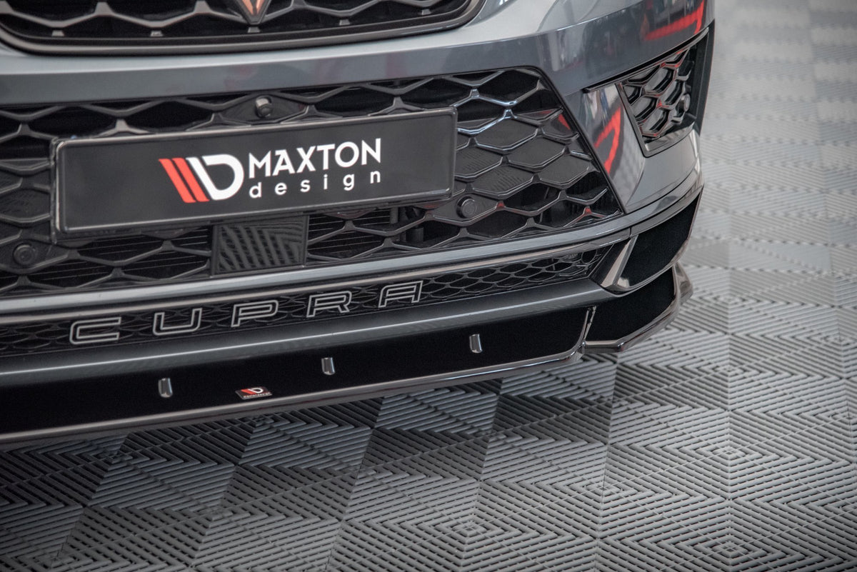 Street+ Spoilerlippe Front Ansatz V.2 passend für Cupra Ateca Mk1 schwarz Hochglanz – Ansicht 6