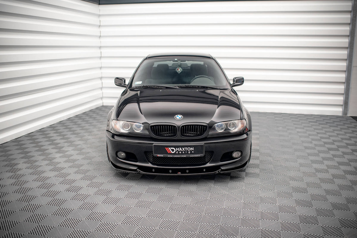Street+ Spoilerlippe Front Ansatz V.2 passend für BMW 3er Coupe M-Paket E46 schwarz Hochglanz – Ansicht 1