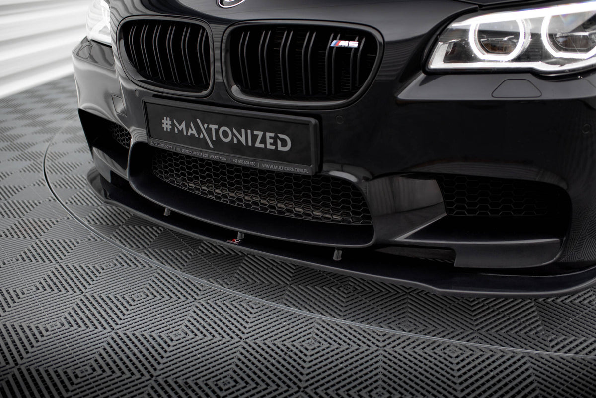 Street+ Spoilerlippe Front Ansatz passend für BMW M5 F10/ F11 schwarz Hochglanz – Ansicht 4