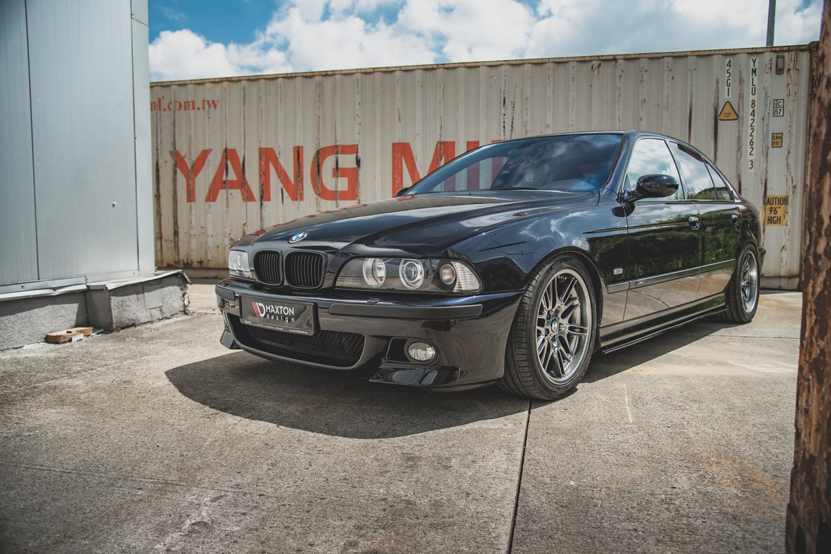 Street+ Spoilerlippe Front Ansatz passend für Seite BMW M5  / 5 M-Paket E39 schwarz Hochglanz – Ansicht 3