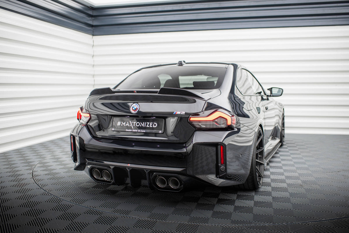 Diffusor Heck Ansatz V.2 passend für BMW M2 G87 schwarz Hochglanz – Ansicht 3