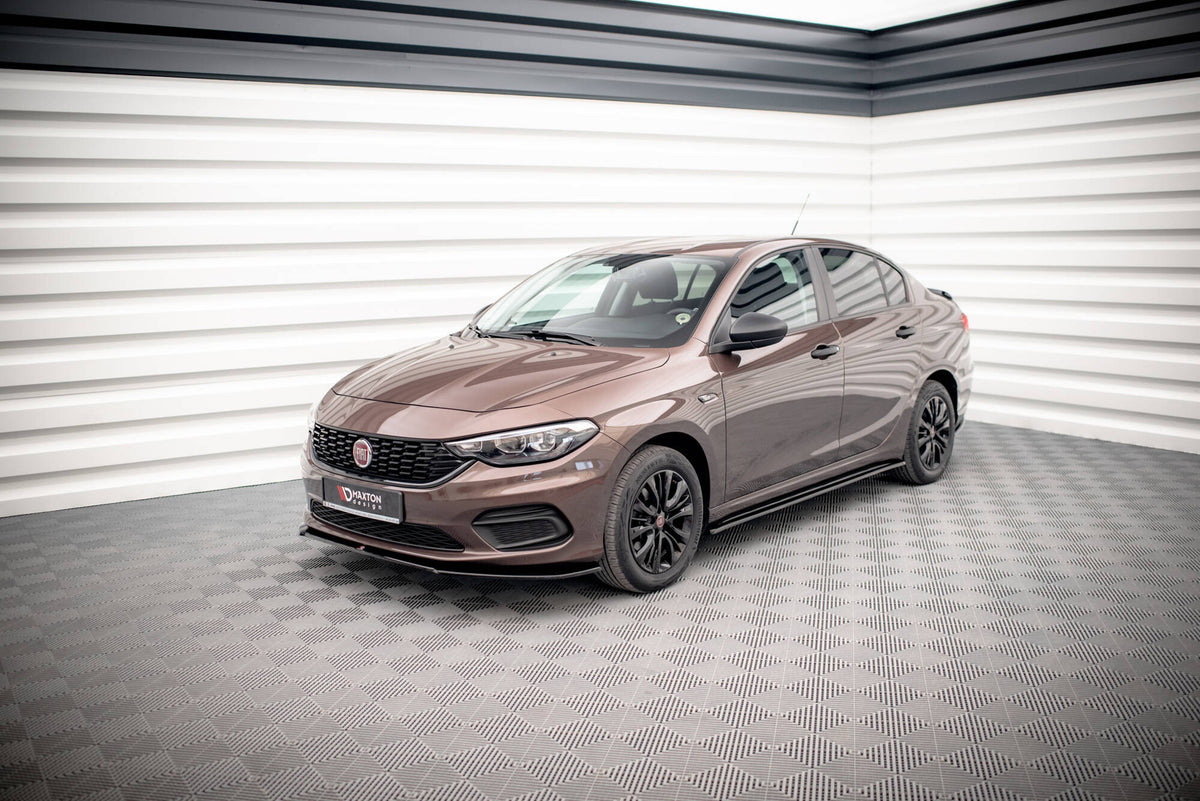 Street+ Seitenschweller Leisten passend für Fiat Tipo S-Design  schwarz Hochglanz – Ansicht 1