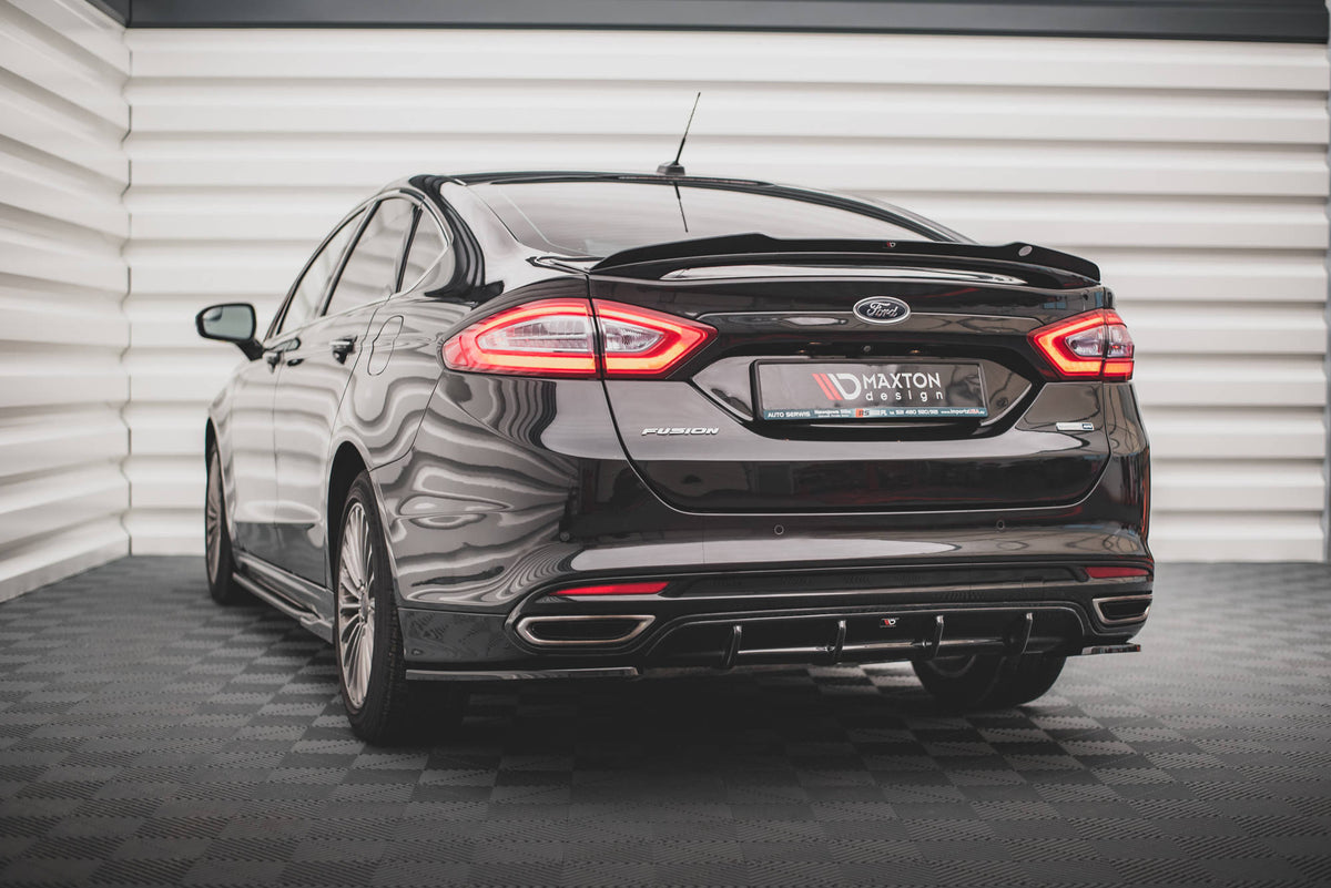 Diffusor Heck Ansatz passend für Ford Mondeo Mk5 schwarz Hochglanz – Ansicht 1