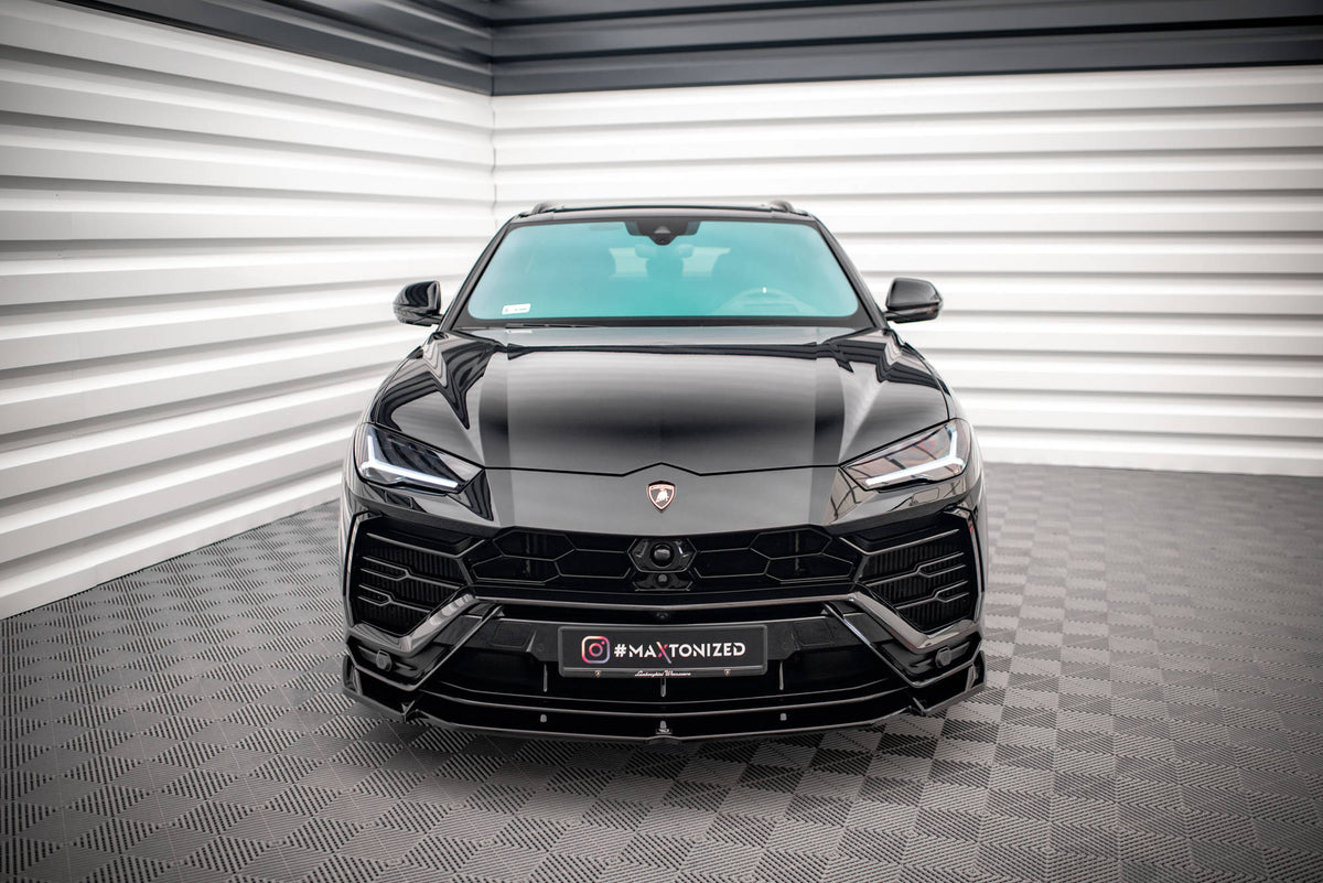 Street+ Spoilerlippe Front Ansatz V.1 passend für Lamborghini Urus Mk1 schwarz Hochglanz – Ansicht 1