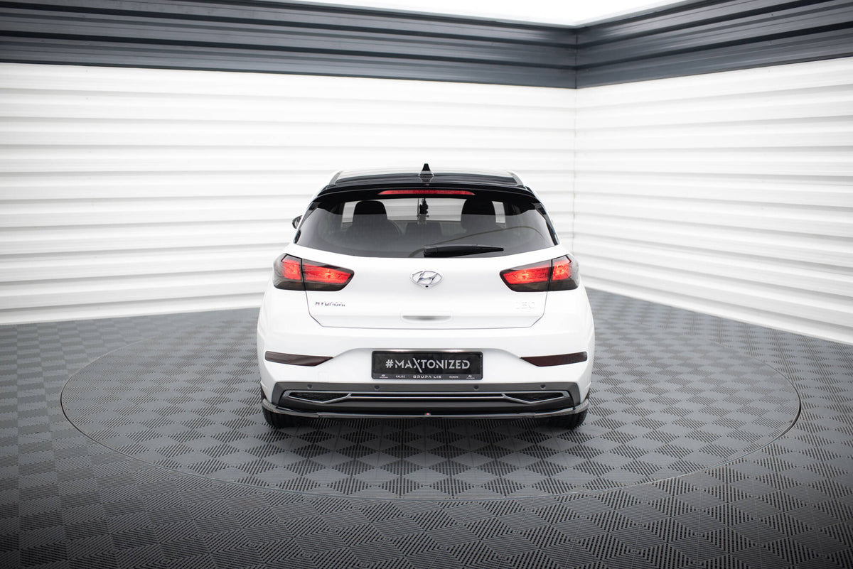 Heckansatz Hyundai I30 Mk3 Facelift schwarz Hochglanz – Ansicht 1