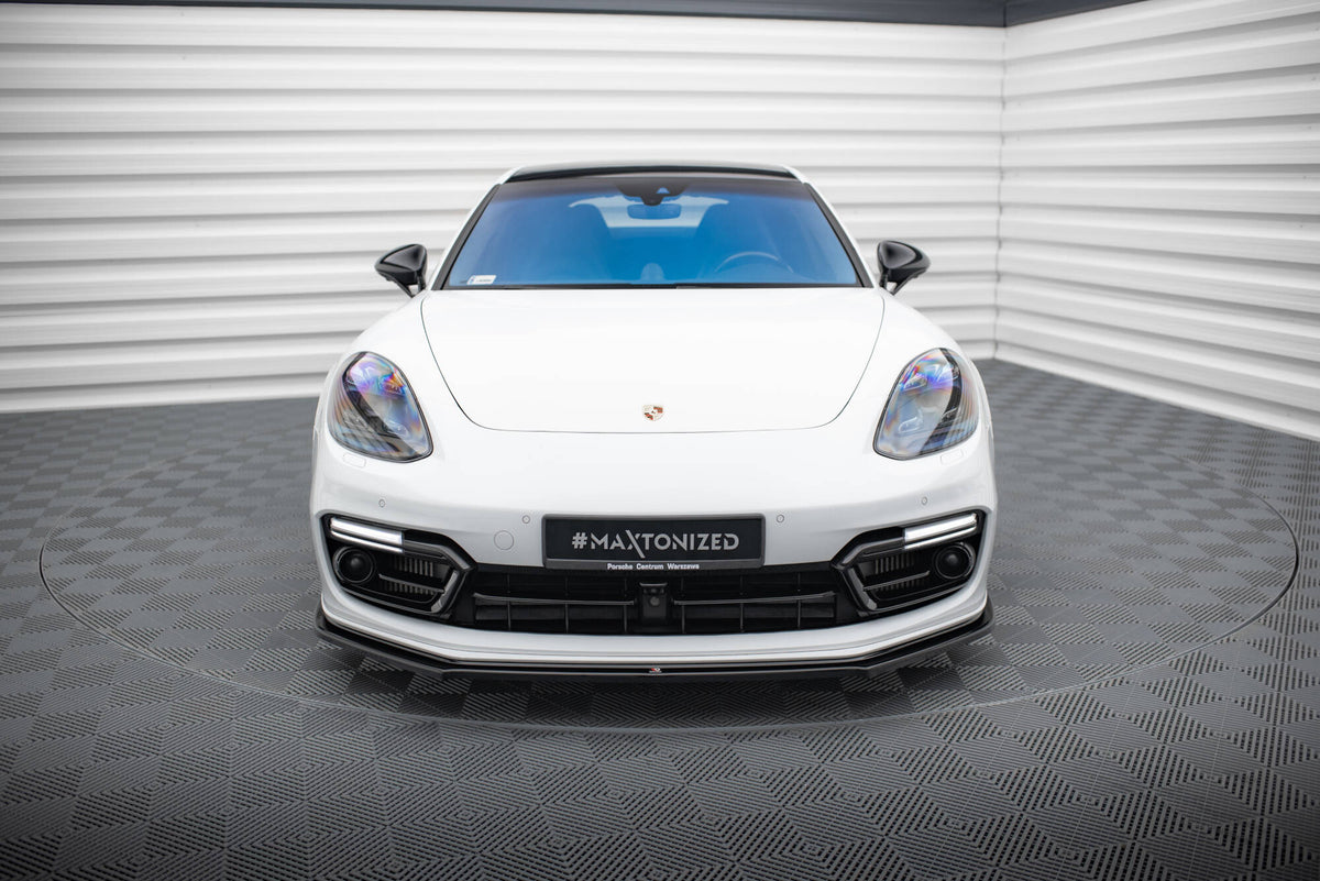 Street+ Spoilerlippe Front Ansatz passend für Porsche Panamera GTS 971 schwarz Hochglanz – Ansicht 3
