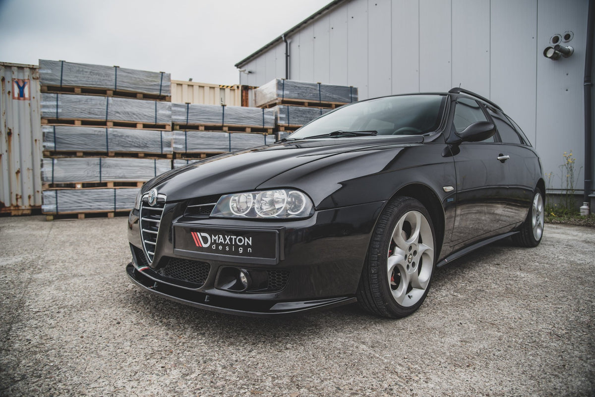 Street+ Spoilerlippe Front Ansatz passend für Alfa Romeo 156 Facelift schwarz Hochglanz – Ansicht 6