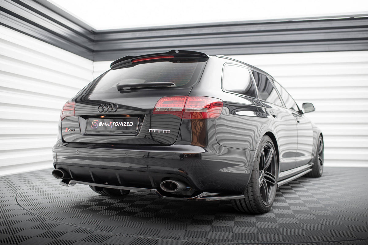 Street+ Mittlerer Diffusor RACE passend für Audi RS6 Avant C6 schwarz Hochglanz – Ansicht 1