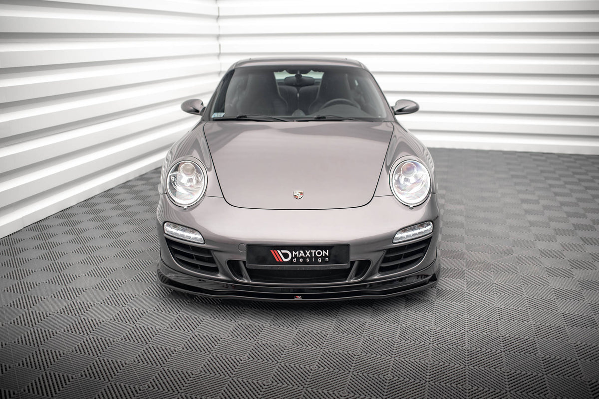 Street+ Spoilerlippe Front Ansatz V.1 passend für Porsche 911 Carrera GTS 997 Facelift schwarz Hochglanz – Ansicht 4