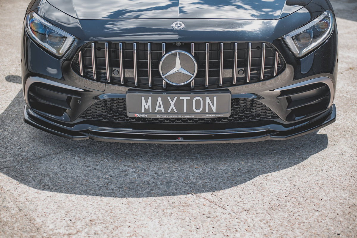 Street+ Spoilerlippe Front Ansatz V.1 passend für Mercedes-AMG CLS 53 C257 schwarz Hochglanz – Ansicht 4
