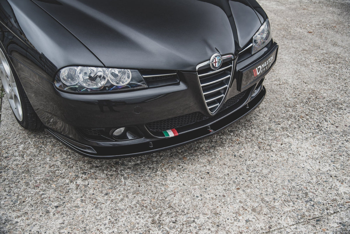 Street+ Spoilerlippe Front Ansatz passend für Alfa Romeo 156 Facelift schwarz Hochglanz – Ansicht 3