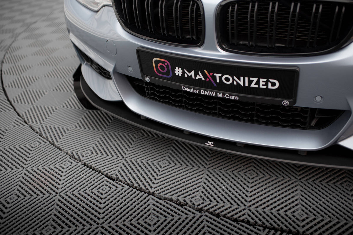 Street Pro Street+ Spoilerlippe Front Ansatz + Flaps passend für BMW 4er Coupe / Gran Coupe / Cabrio M-Paket F32 / F36 / F33  schwarz Hochglanz – Ansicht 3