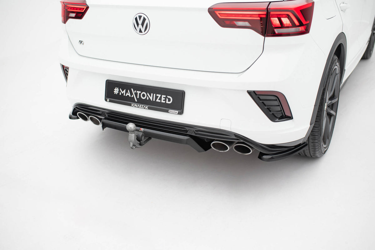Mittlerer Diffusor Heck Ansatz DTM Look passend für VW T-Roc R Mk1 schwarz Hochglanz – Ansicht 5