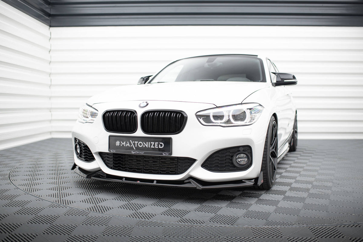 Street+ Spoilerlippe Front Ansatz V.5 + Flaps passend für BMW 1er M-Paket / M140i F20 Facelift – Ansicht 3