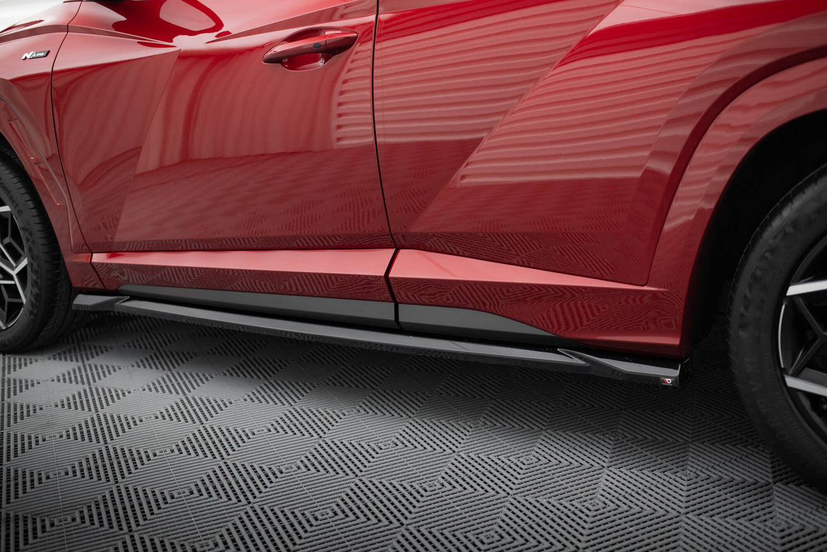 Street+ Seitenschweller Leisten passend für Hyundai Tucson N-Line Mk4 Facelift schwarz Hochglanz – Ansicht 4