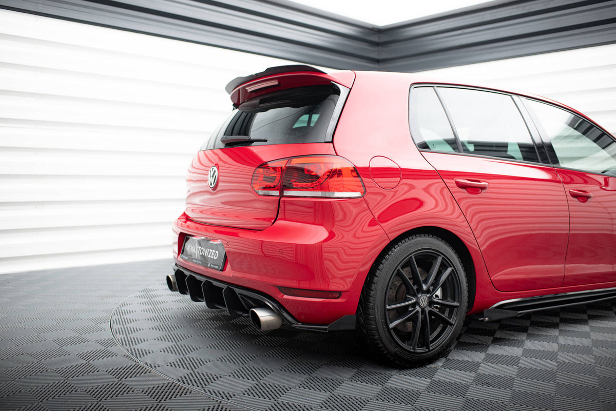 Hintere Seiten Flaps passend für VW Golf GTI Mk6 schwarz Hochglanz – Ansicht 5