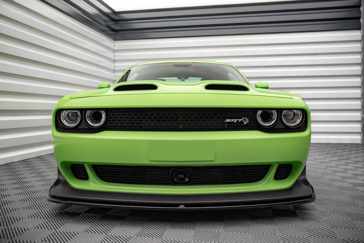 Street+ Spoilerlippe Front Ansatz passend für Dodge Challenger SRT Hellcat Widebody Mk3 schwarz Hochglanz – Ansicht 3