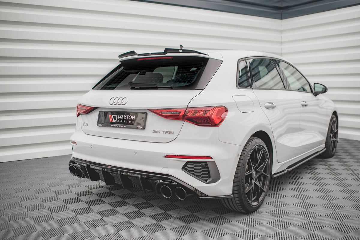 Diffusor Heck Ansatz + Endrohre für Audi A3 S-Line Sportback 8Y – Ansicht 5