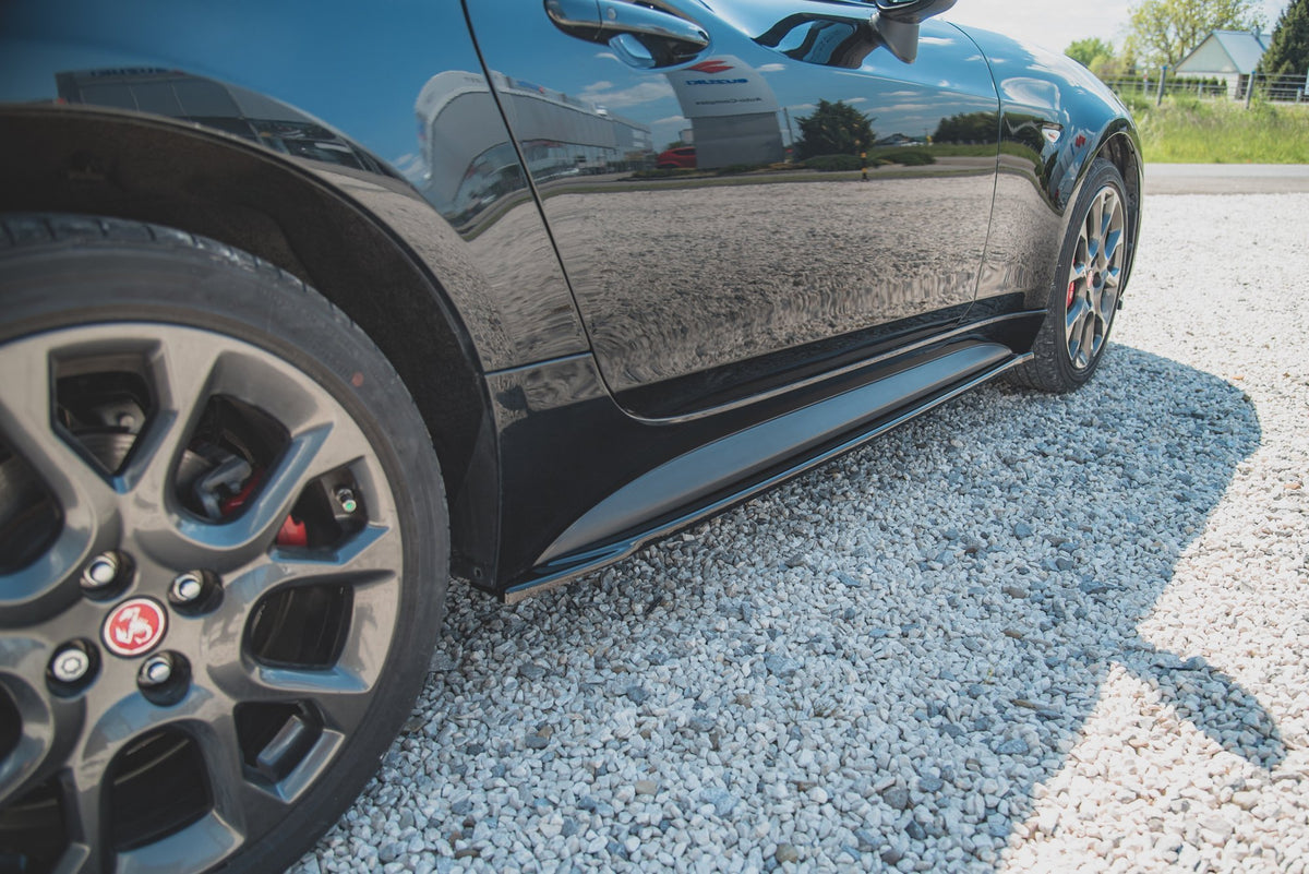 Street+ Seitenschweller Leisten passend für Abarth 124 Spider  schwarz Hochglanz – Ansicht 4