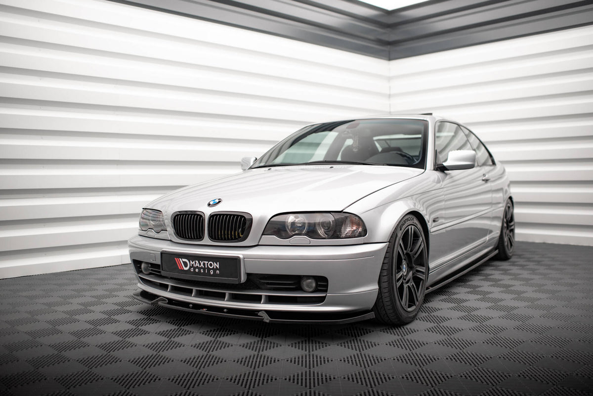 Street+ Spoilerlippe Front Ansatz V.3 passend für BMW 3er Coupe E46 schwarz Hochglanz – Ansicht 4