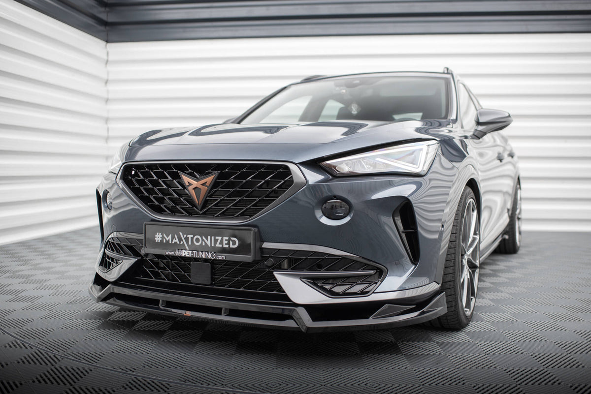 Street+ Spoilerlippe Front Ansatz V.4 passend für Cupra Formentor Mk1 schwarz Hochglanz – Ansicht 4