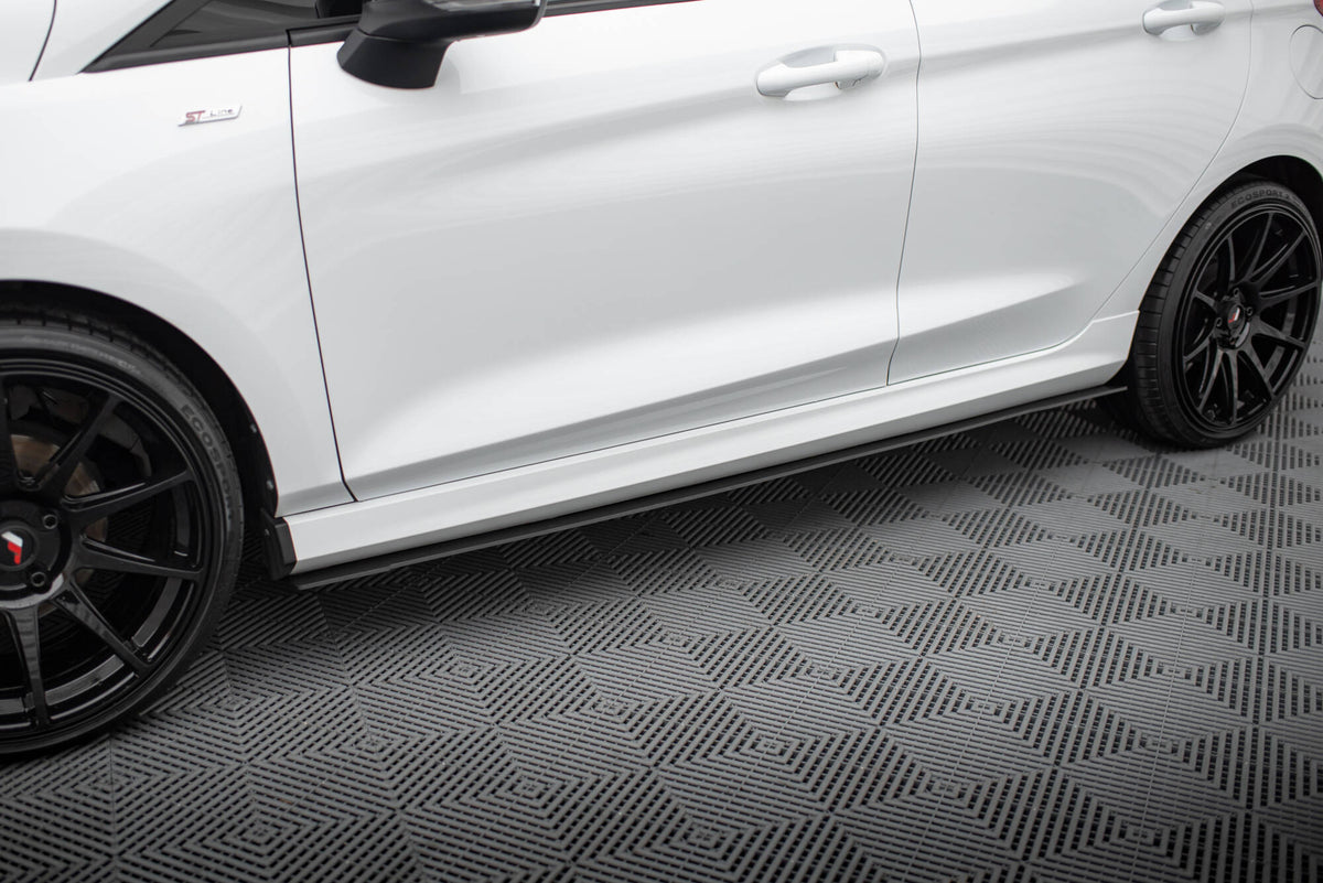Sport Street+ Seitenschweller Leisten V.2 passend für Ford Fiesta Mk8 ST / ST-Line schwarz Hochglanz – Ansicht 3