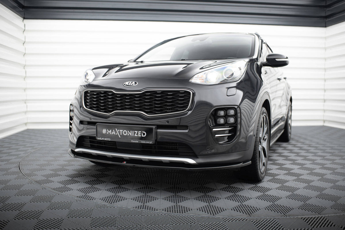 Street+ Spoilerlippe Front Ansatz passend für KIA SPORTAGE mk4 GT-Line schwarz Hochglanz – Ansicht 3
