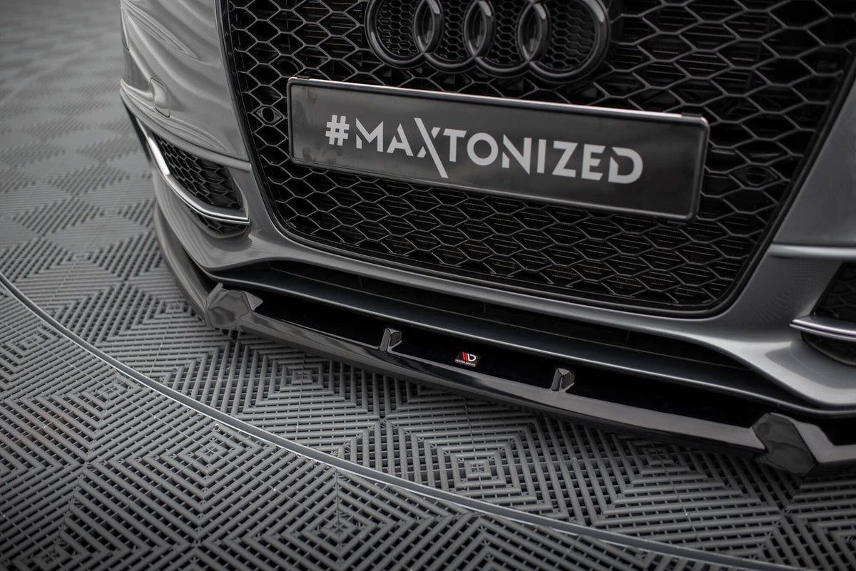 Street+ Spoilerlippe Front Ansatz V.3 passend für Audi S5 / A5 S-Line 8T Facelift schwarz Hochglanz – Ansicht 4