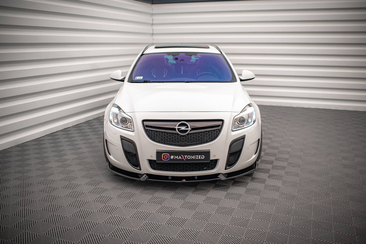 Street+ Spoilerlippe Front Ansatz V.2 passend für Opel Insignia OPC Mk1 schwarz Hochglanz – Ansicht 1