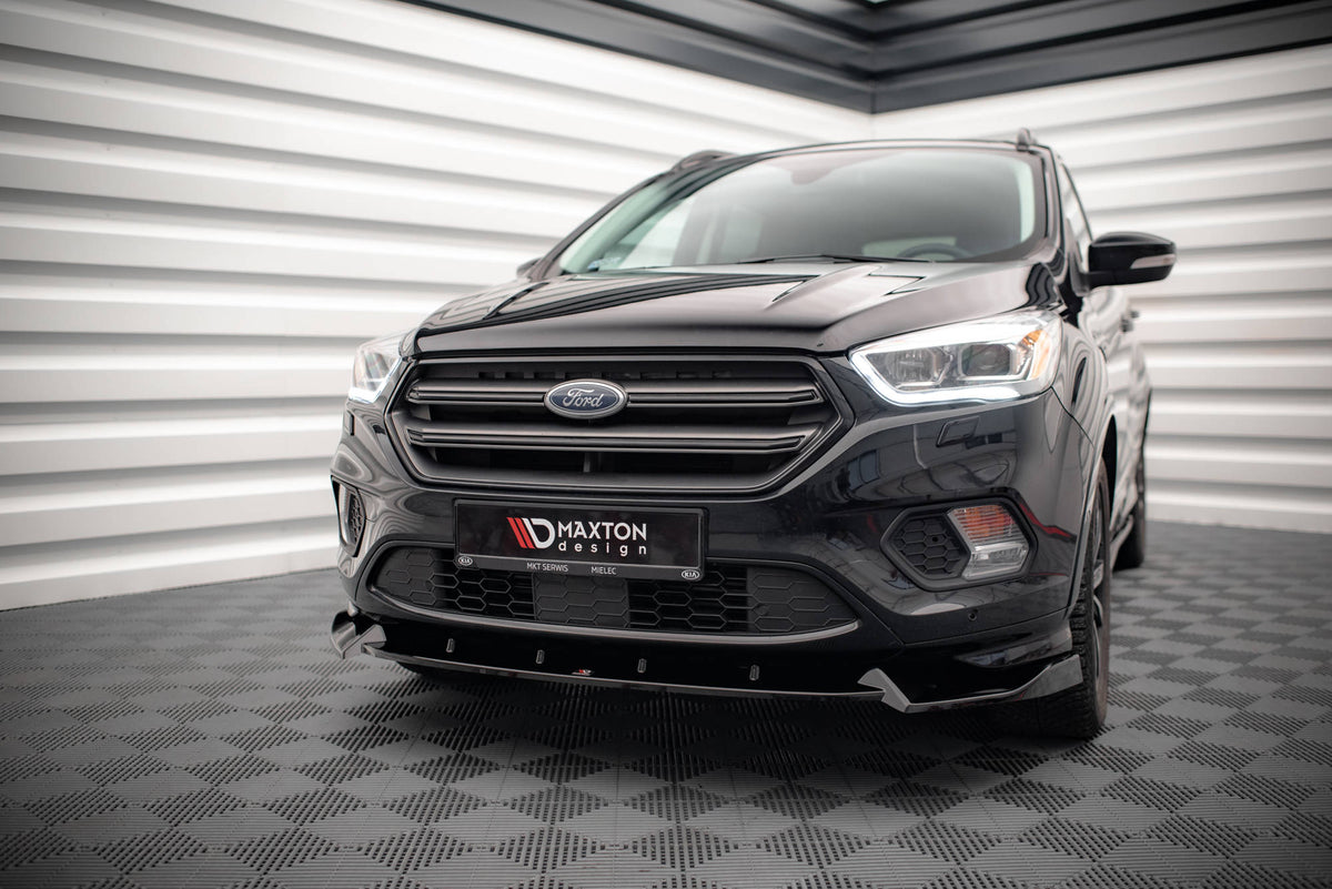 Street+ Spoilerlippe Front Ansatz V.2 passend für Ford Escape ST-Line Mk3 schwarz Hochglanz – Ansicht 4