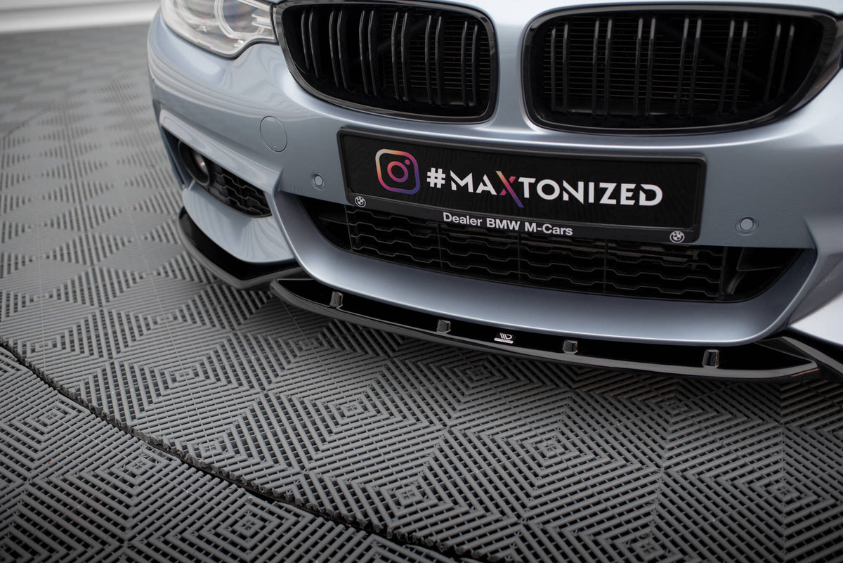 Street+ Spoilerlippe Front Ansatz V.3 passend für BMW 4er Coupe / Gran Coupe / Cabrio M-Paket F32 / F36 / F33 schwarz Hochglanz – Ansicht 3