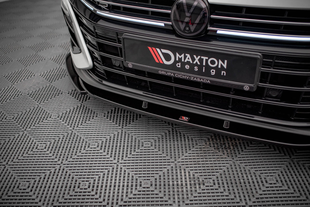 Street+ Spoilerlippe Front Ansatz V.1 passend für VW Arteon R Limousine / Shooting Brake Mk1 Facelift schwarz Hochglanz – Ansicht 4