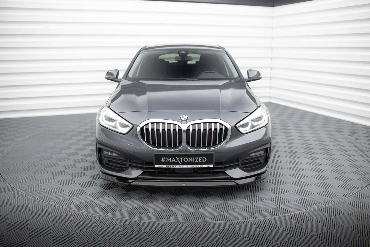 Street+ Spoilerlippe Front Ansatz V.2 passend für BMW 1er F40 schwarz Hochglanz – Ansicht 1