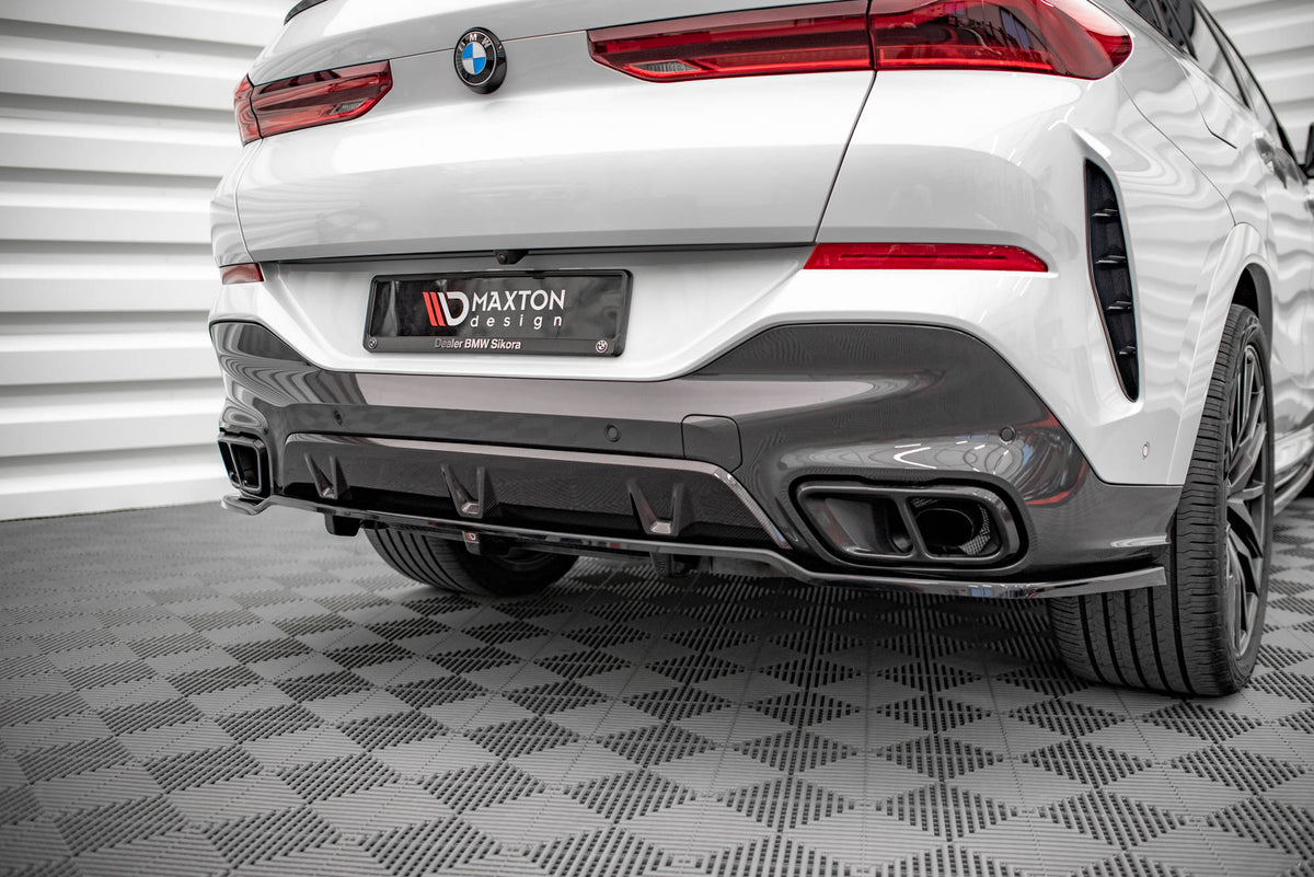 Street+ Mittlerer Diffusor RACE passend für V.1 BMW X6 M-Paket G06 schwarz Hochglanz – Ansicht 3