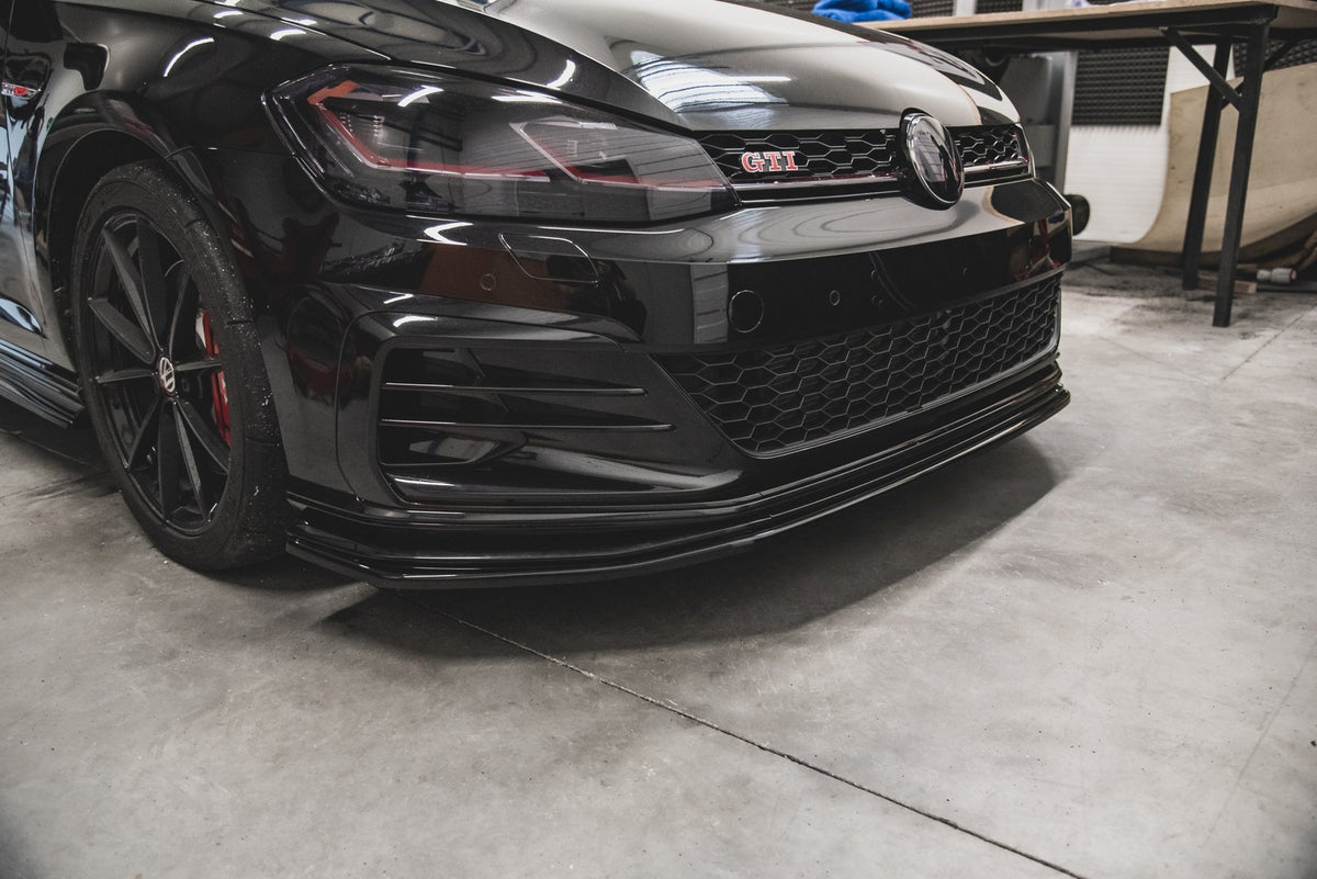 Street+ Spoilerlippe Front Ansatz passend für VW Golf 7 GTI TCR  schwarz Hochglanz – Ansicht 4