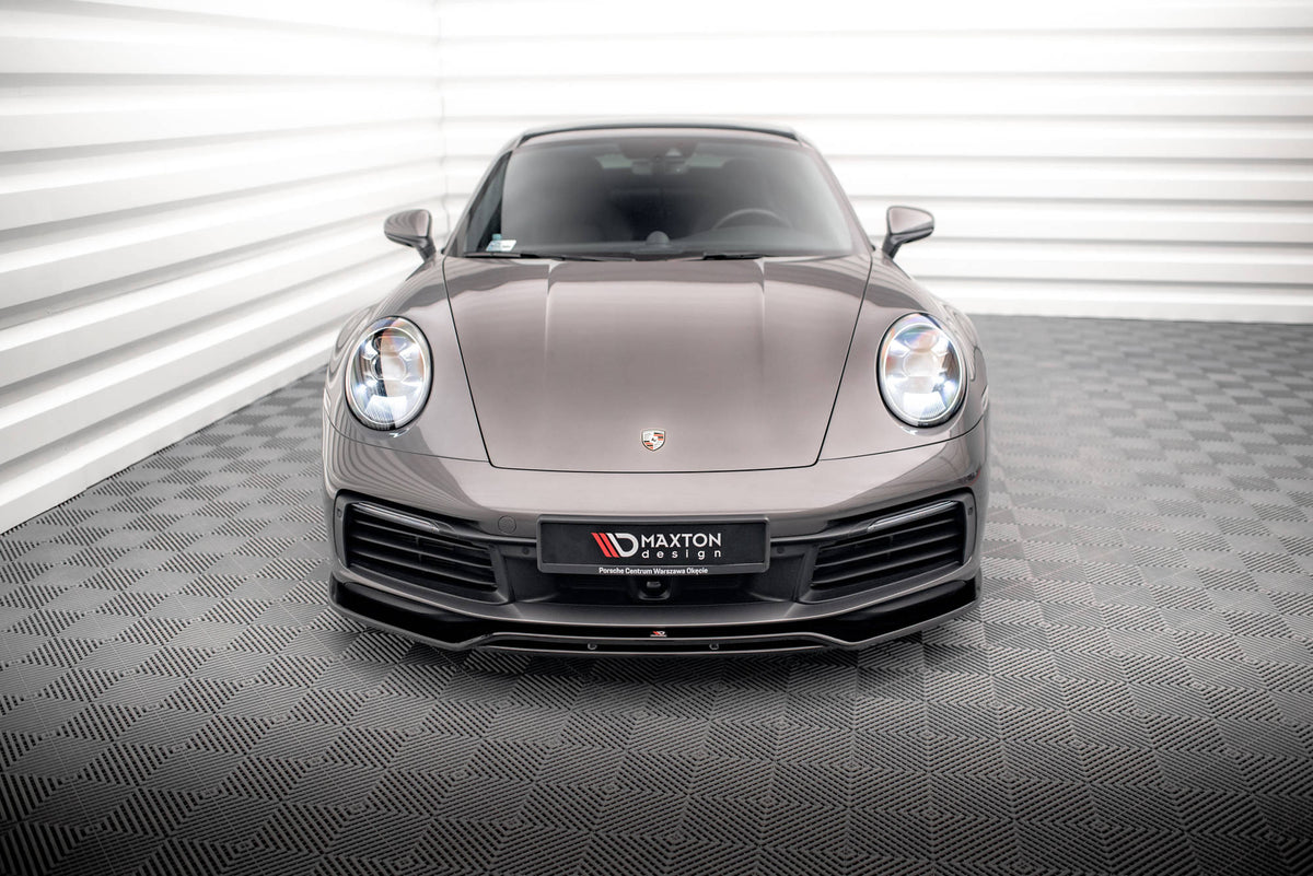 Street+ Spoilerlippe Front Ansatz passend für Porsche 911 Carrera 4S 992 schwarz Hochglanz – Ansicht 4