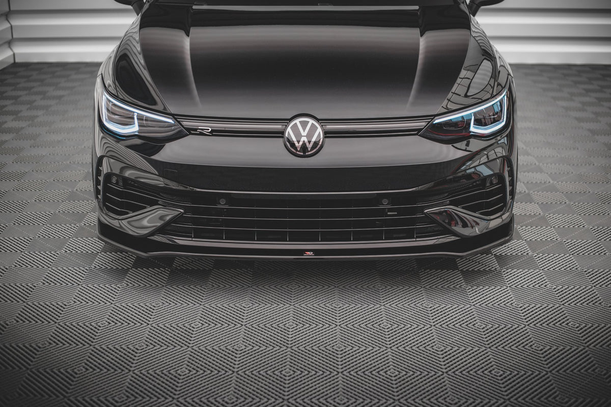 Street+ Spoilerlippe Front Ansatz V.3 passend für VW Golf R Hatchback / Variant  Mk8 schwarz Hochglanz – Ansicht 1