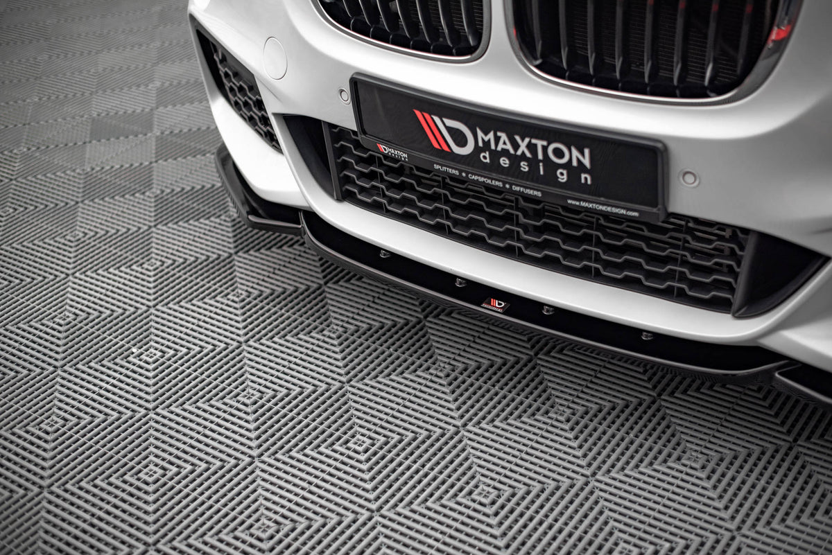 Street+ Spoilerlippe Front Ansatz V.1 passend für BMW X1 M-Paket F48 schwarz Hochglanz – Ansicht 1