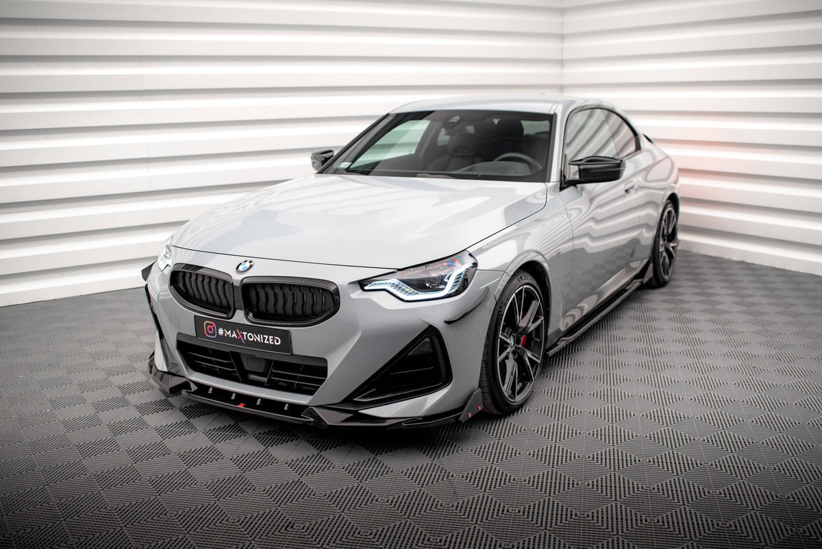 Street+ Spoilerlippe Front Ansatz V.2 + Flaps passend für BMW 2 Coupe M-Paket / M240i G42 – Ansicht 3