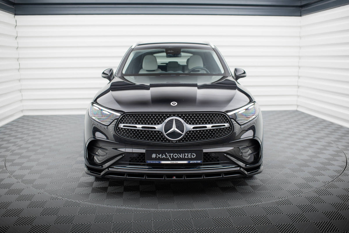 Street+ Spoilerlippe Front Ansatz passend für Mercedes-Benz GLC  SUV / Coupe AMG-Line X254 / C254 schwarz Hochglanz – Ansicht 1