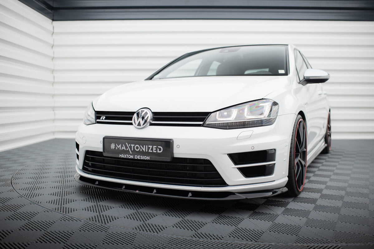 Street+ Spoilerlippe Front Ansatz V.6 passend für VW Golf R / R-Line Mk7 schwarz Hochglanz – Ansicht 3
