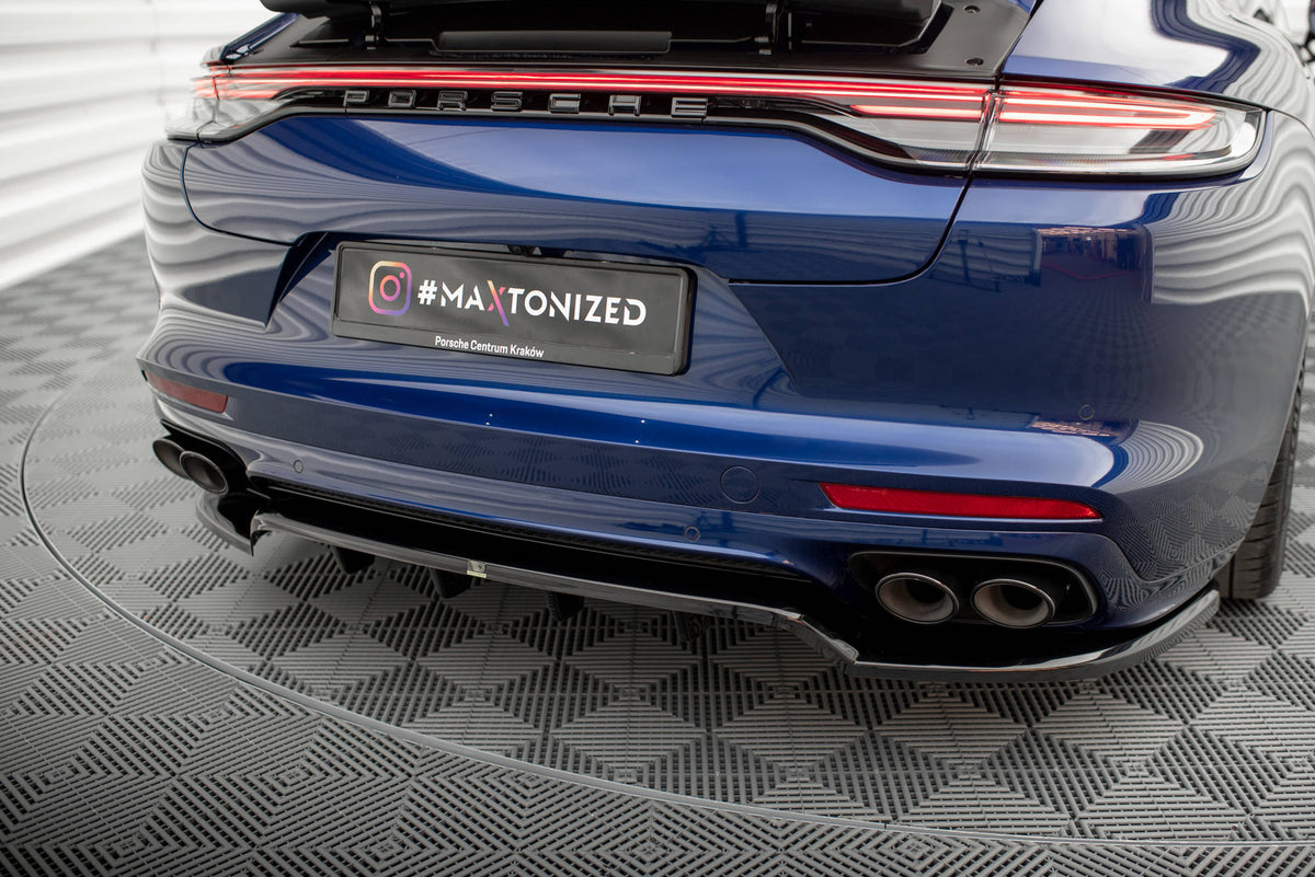 Street+ Mittlerer Diffusor RACE passend für Porsche Panamera GTS Sport Turismo 971 Facelift schwarz Hochglanz – Ansicht 1