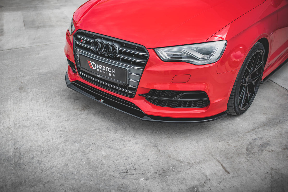 Front diffusor V.1 Audi S3 / A3 S-Line 8V Limousine / Cabrio schwarz Hochglanz – Ansicht 3