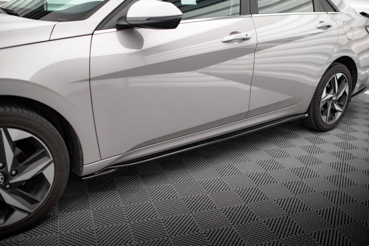 Street+ Seitenschweller Leisten passend für Hyundai Elantra Mk7 schwarz Hochglanz – Ansicht 3