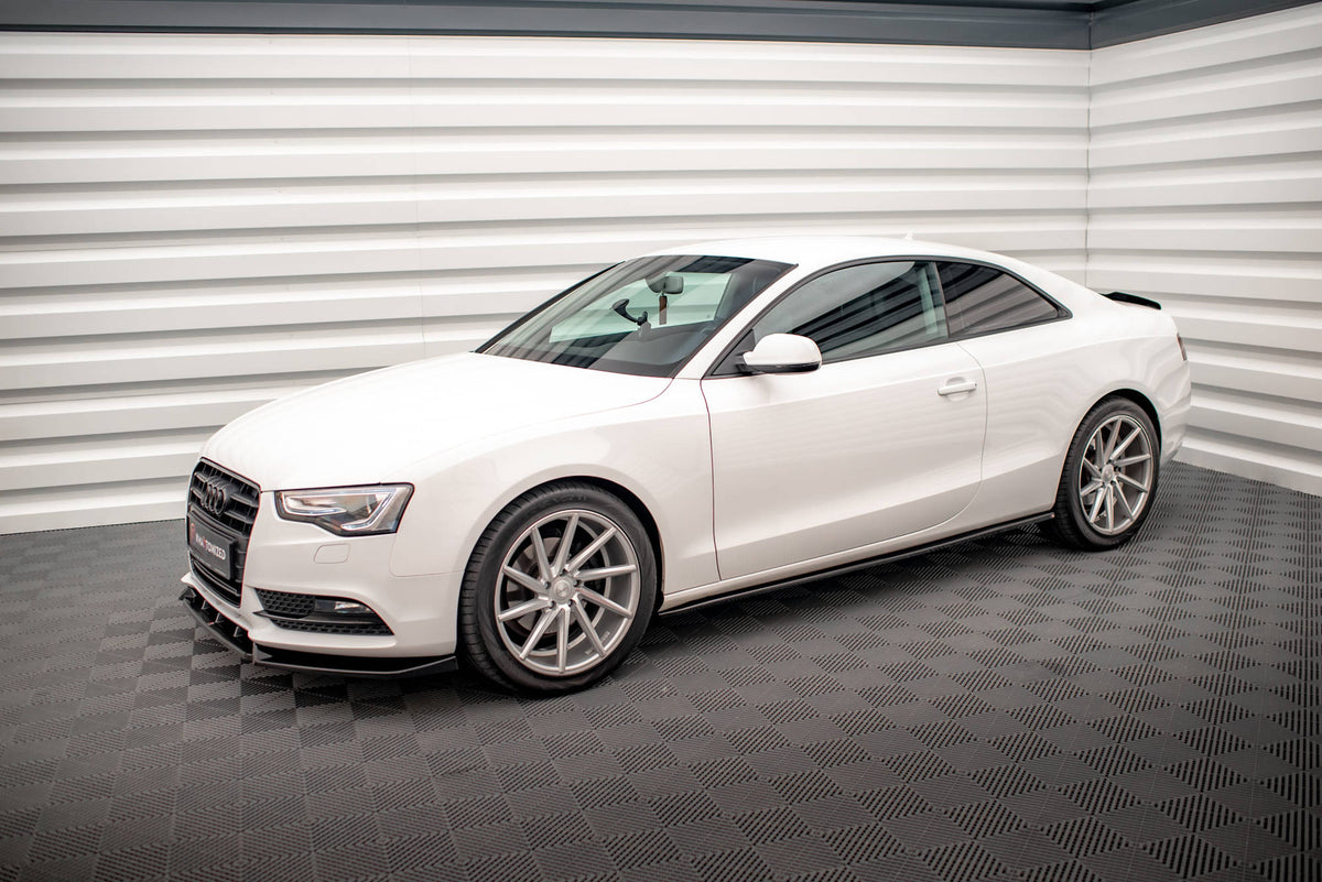 Street+ Seitenschweller Leisten V.2 passend für Audi A5 / A5 S-Line / S5 Coupe 8T schwarz Hochglanz – Ansicht 3