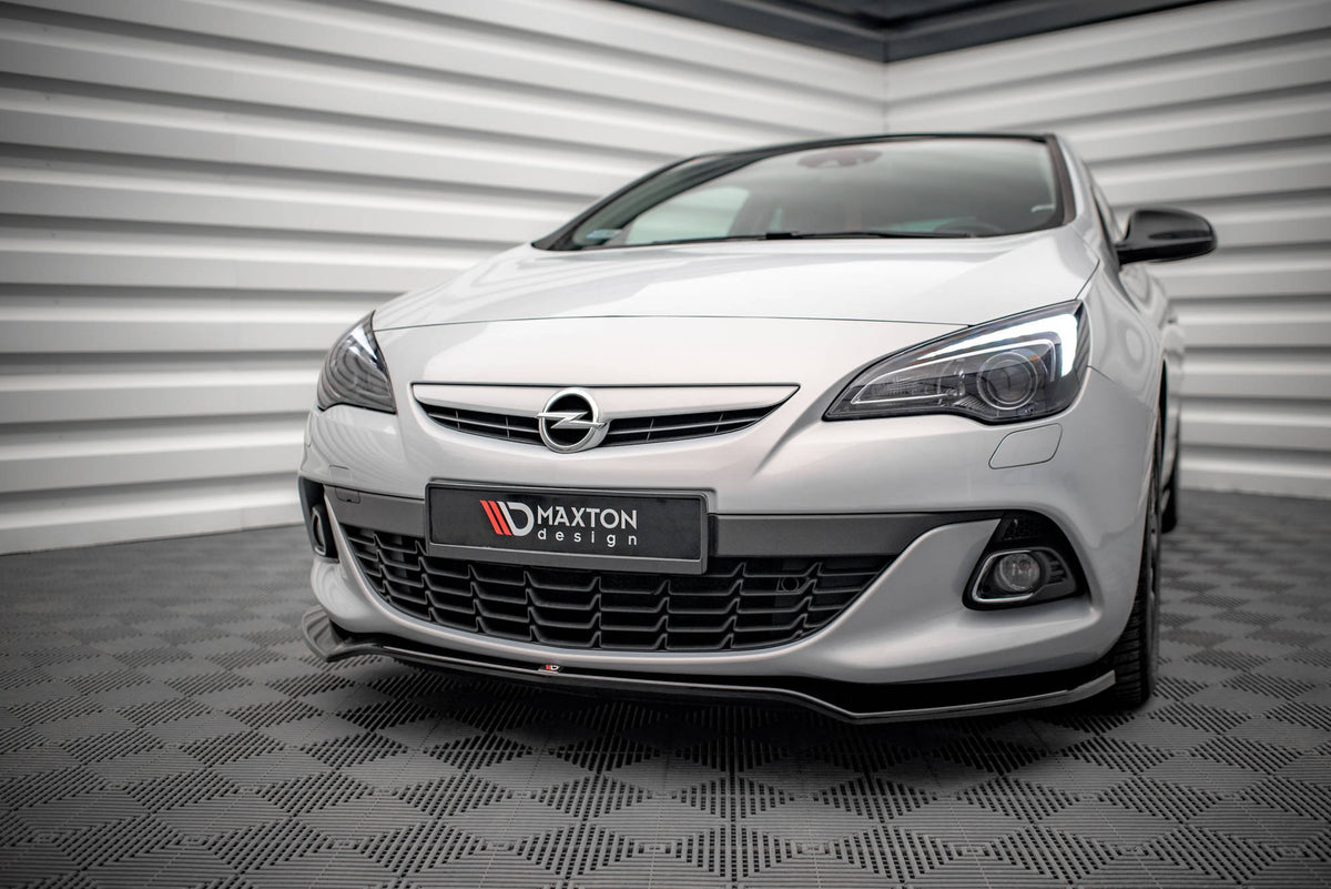 Street+ Spoilerlippe Front Ansatz V.2 passend für Opel Astra GTC OPC-Line J schwarz Hochglanz – Ansicht 4
