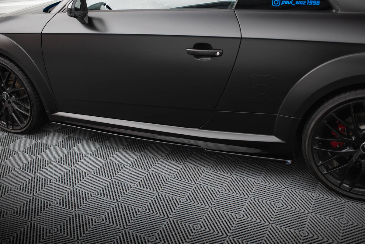 Street+ Seitenschweller Leisten passend für Audi TT S / TT S-Line 8S Facelift schwarz Hochglanz – Ansicht 4