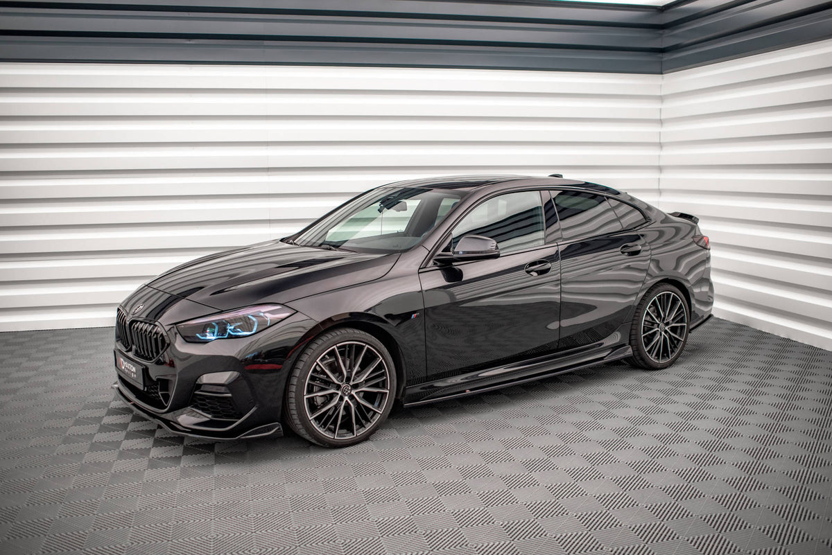 Street+ Seitenschweller Leisten V.2 passend für BMW 2 Gran Coupe M-Paket / M235i F44 schwarz Hochglanz – Ansicht 1